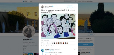 Gérard Louvin à twitté mon dessin